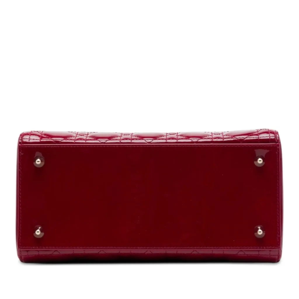 Dior Medium Patent Cannage Lady Dior Red Leather Very good - Inside View