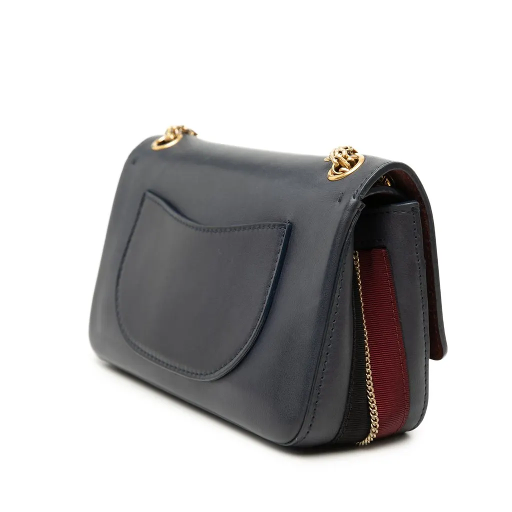 Chanel Calfskin Reissue 2.55 Medallion Nude Double Flap 225 Blue Leather Very good - Back View