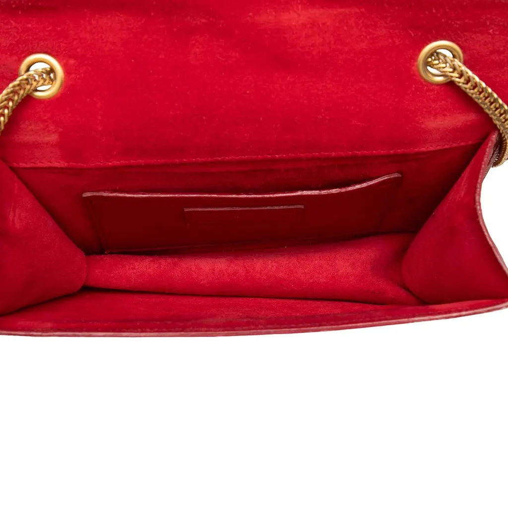 Saint Laurent Small Grain de Poudre Betty Crossbody Red Leather Very good - Model View