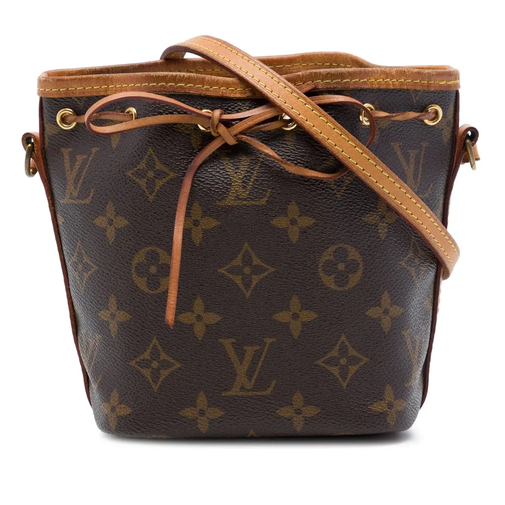 Louis Vuitton Monogram Nano Noe Brown Good - Front View