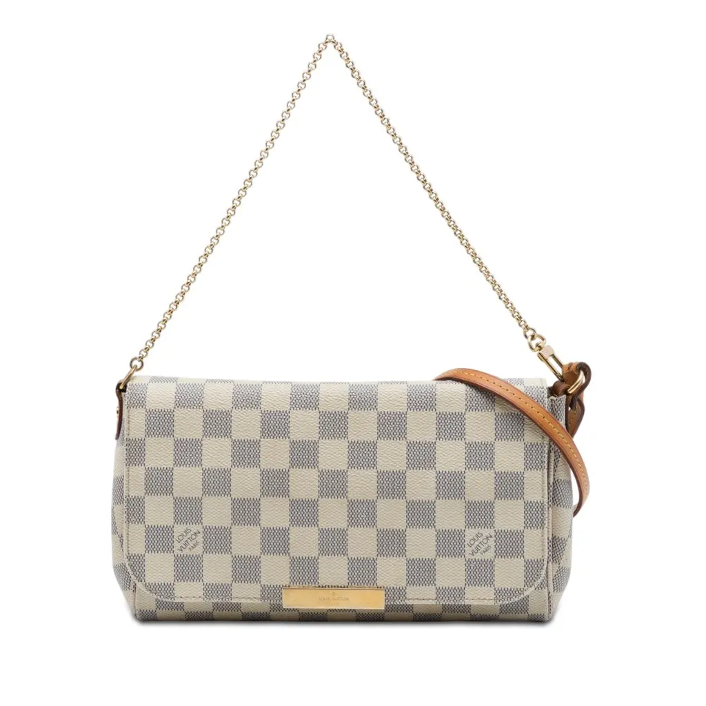 Louis Vuitton Damier Azur Favorite MM White Very good - Front View