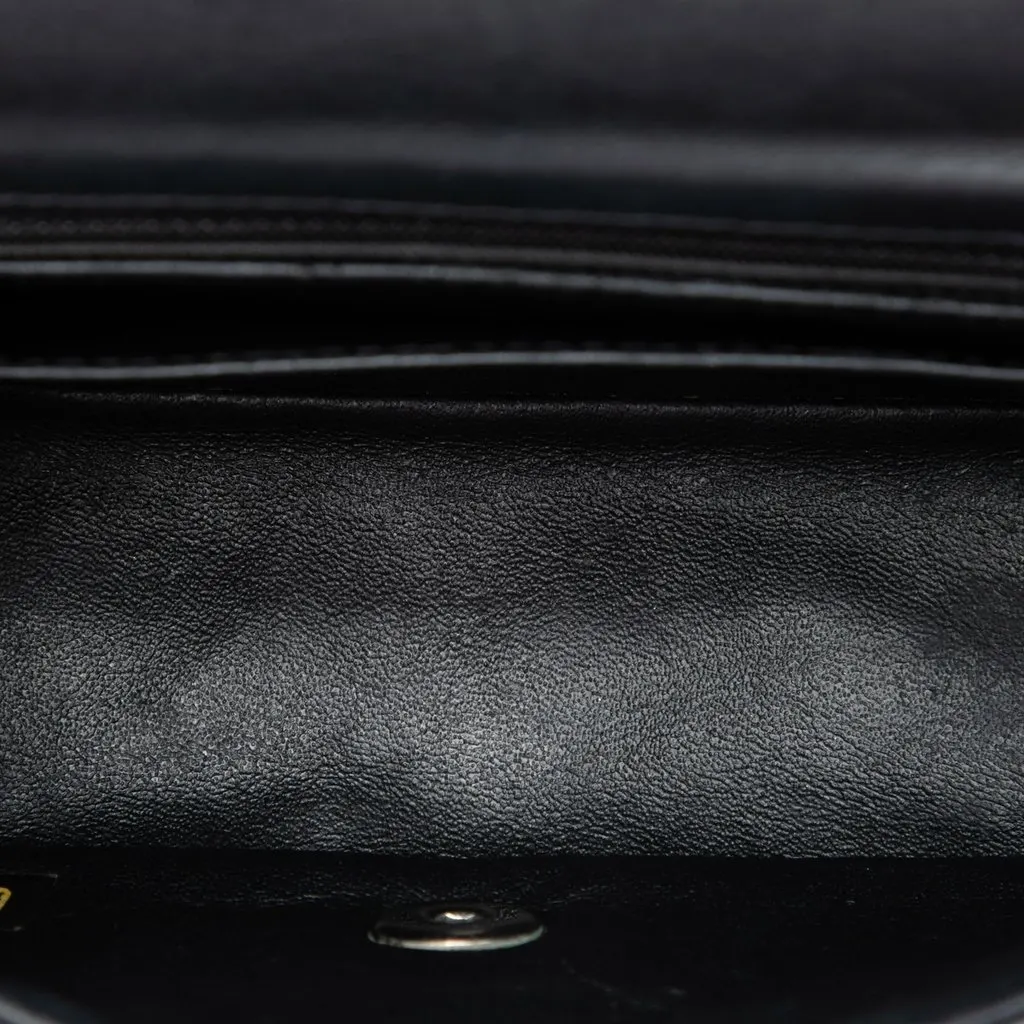 Chanel Mini Square Classic Patent Single Flap Black Leather Very good - Model View