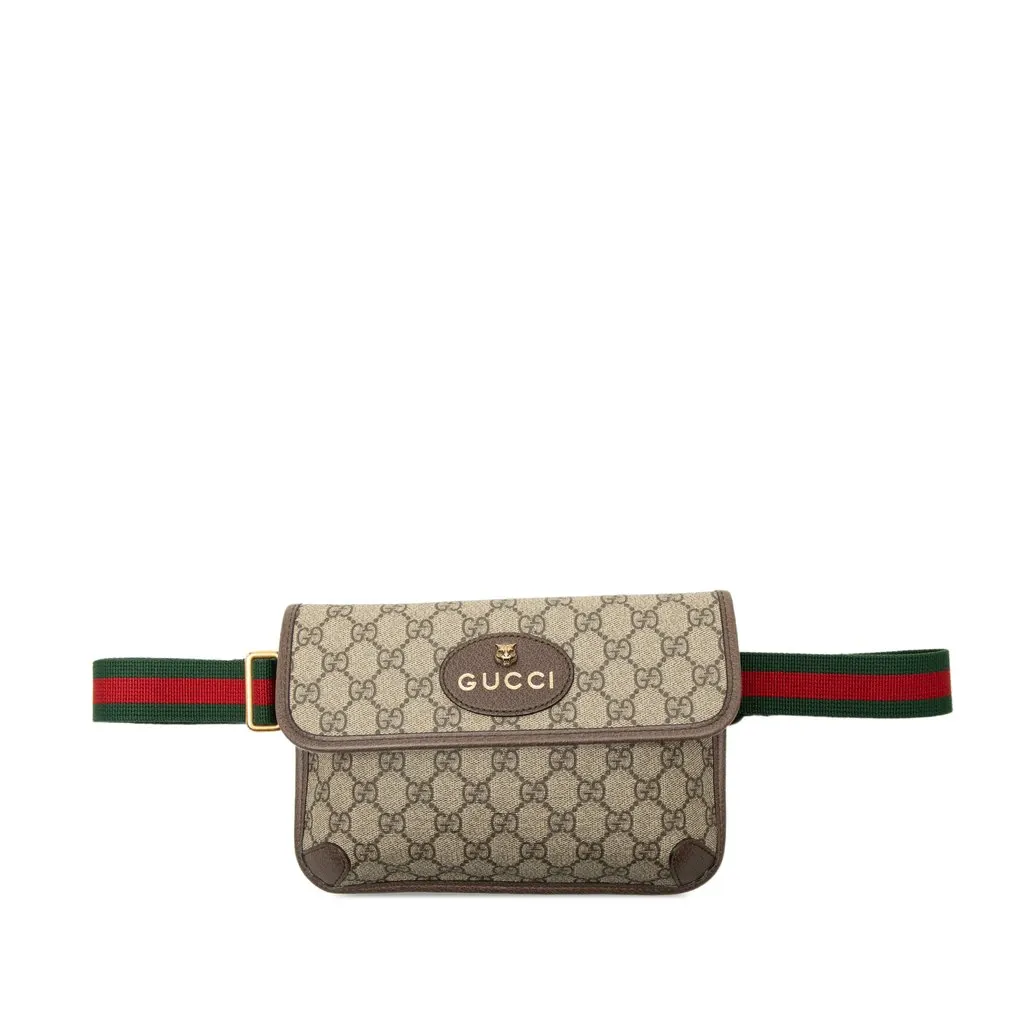 Gucci GG Supreme Web Neo Vintage Belt Bag Beige Very good - Front View
