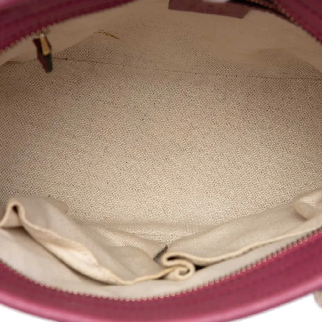 Gucci Small GG Canvas Bree Satchel Beige Canvas Very good - Model View