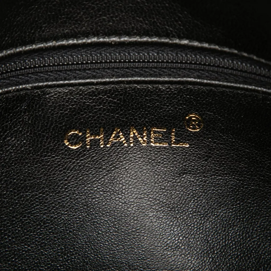 Chanel CC Suede Tassel Clutch Blue Leather Good - Box View