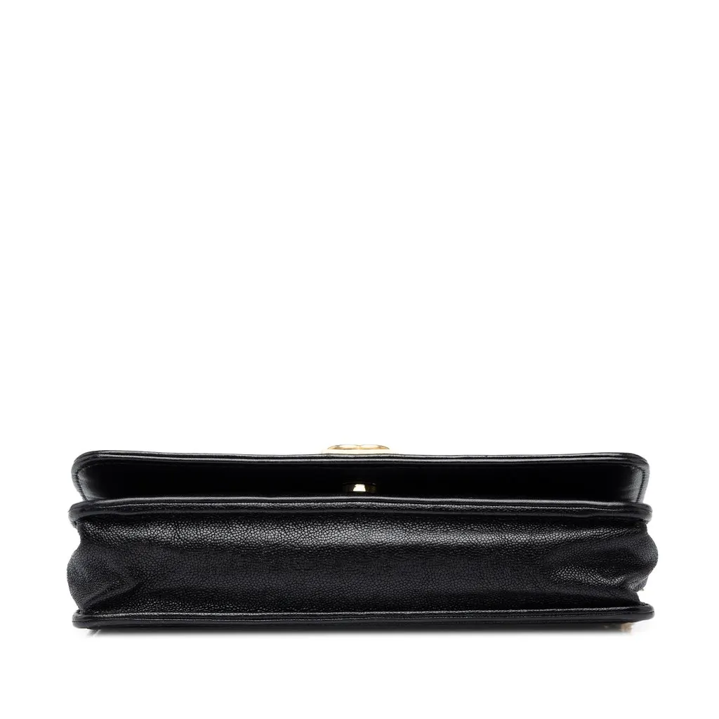 Chanel Quilted Caviar Boy Wallet on Chain Black Leather Very good - Inside View