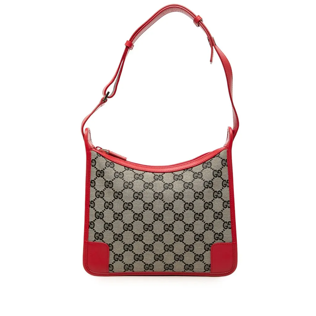 Gucci GG Canvas Shoulder Bag Beige Canvas Very good - Front View
