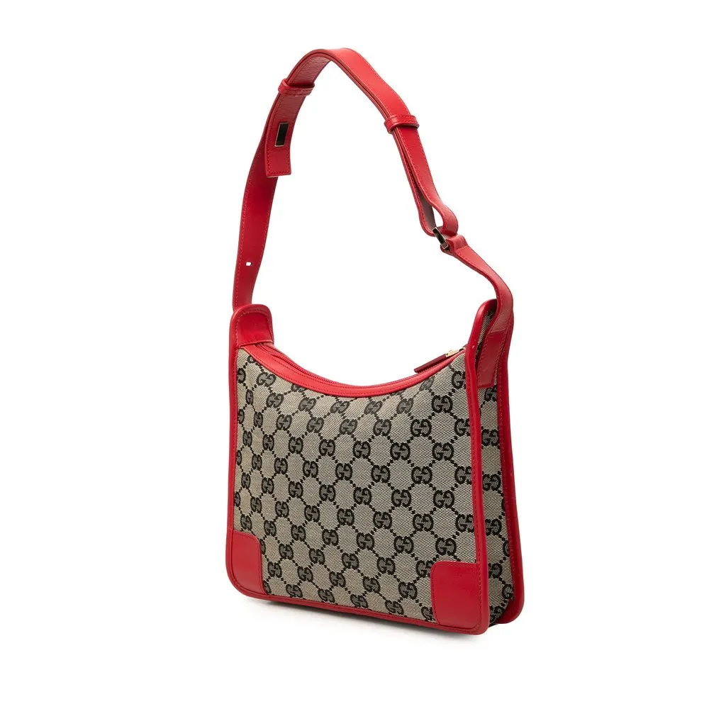 Gucci GG Canvas Shoulder Bag Beige Canvas Very good - Back View