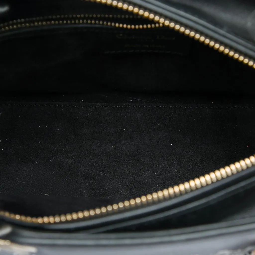 Dior Niki De Saint Phalle Medium Calfskin Heart Supple Lady Dior Black Leather Good - Model View