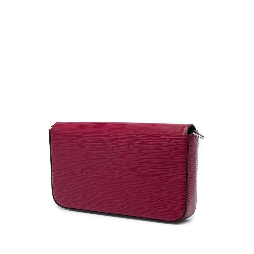 Louis Vuitton Epi Pochette Felicie Red Leather Very good - Back View