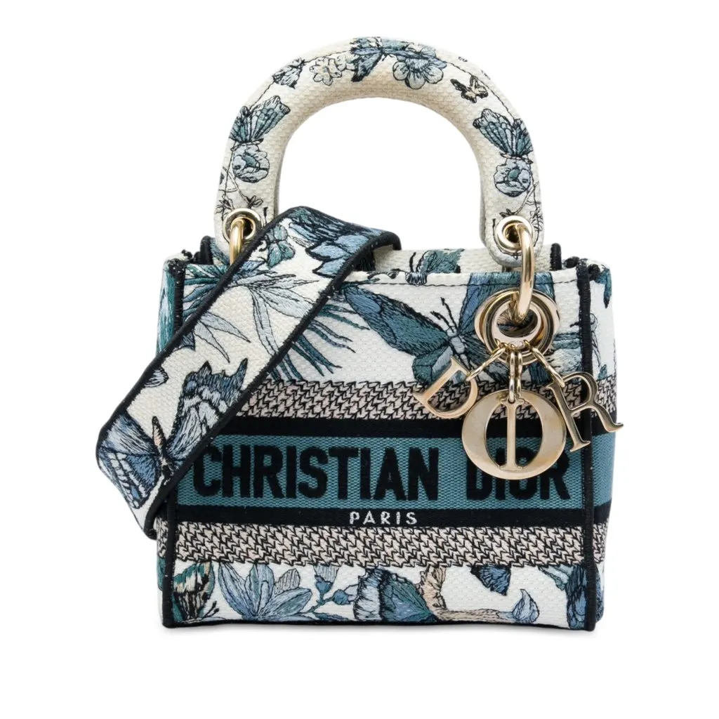 Dior ميني مطرّزة قماش Toile دو Jouy Mexico ليدي D Lite
