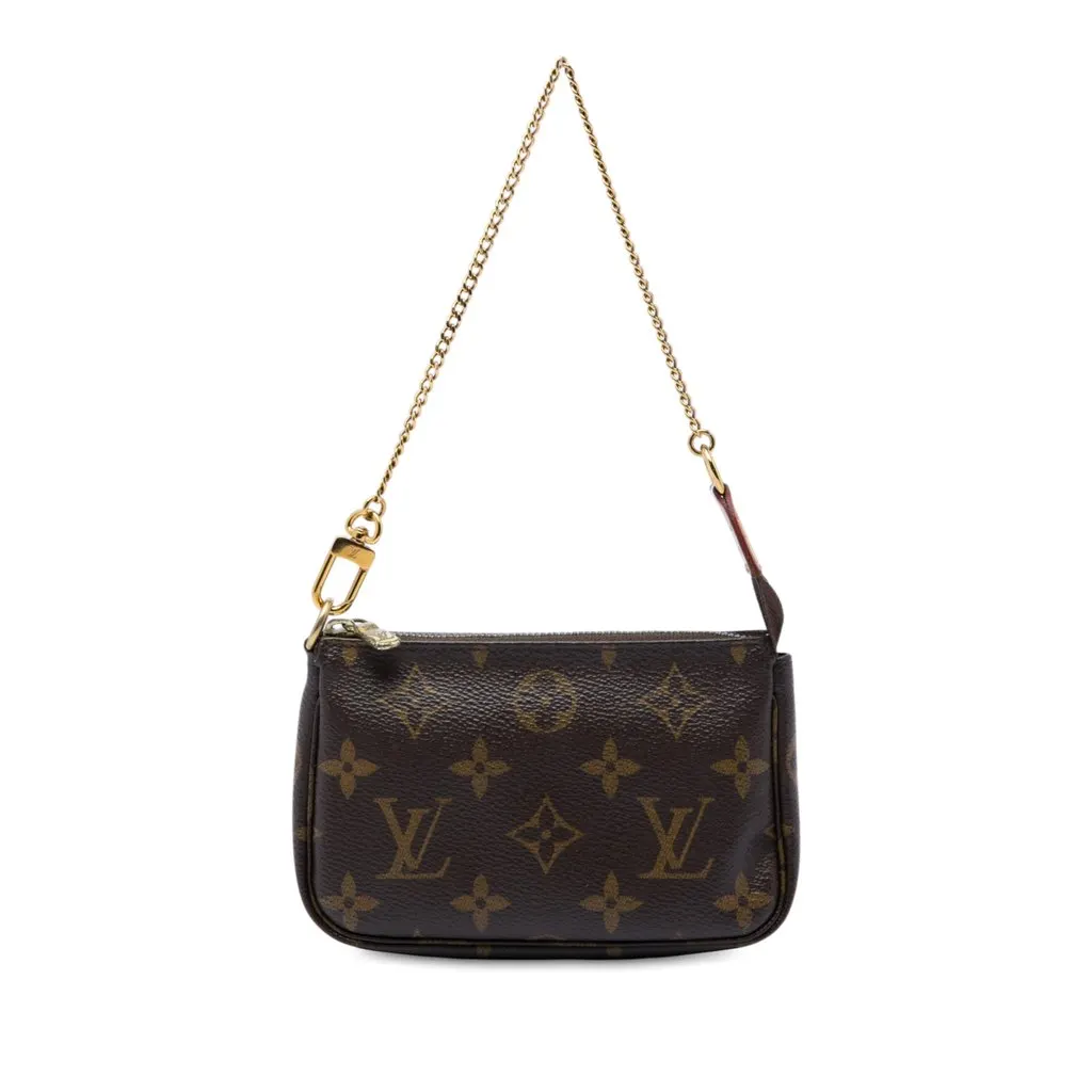 Louis Vuitton Monogram Mini Pochette Accessoires Brown Very good - Front View