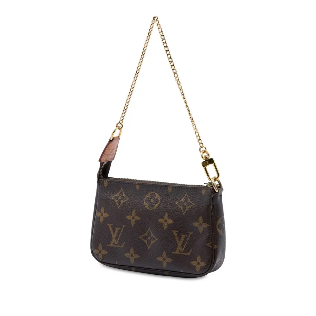Louis Vuitton Monogram Mini Pochette Accessoires Brown Very good - Back View