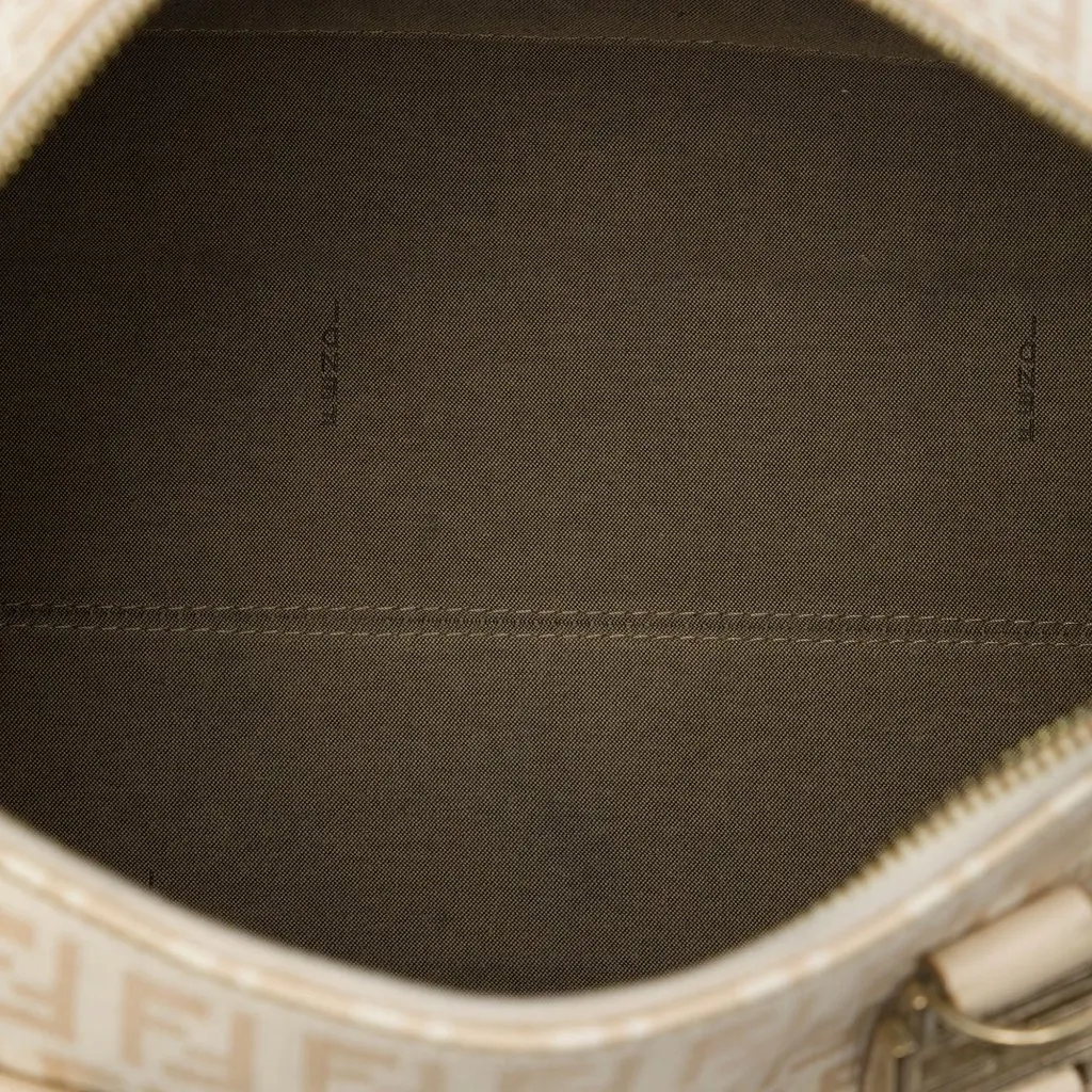 Fendi Zucchino Spalmati Forever Bauletto Boston Bag Brown Very good - Model View