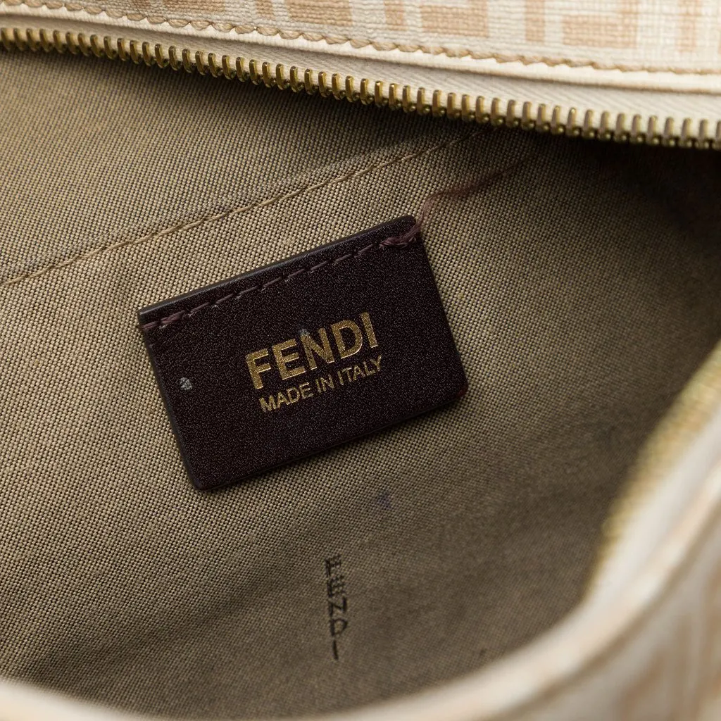 Fendi Zucchino Spalmati Forever Bauletto Boston Bag Brown Very good - Box View
