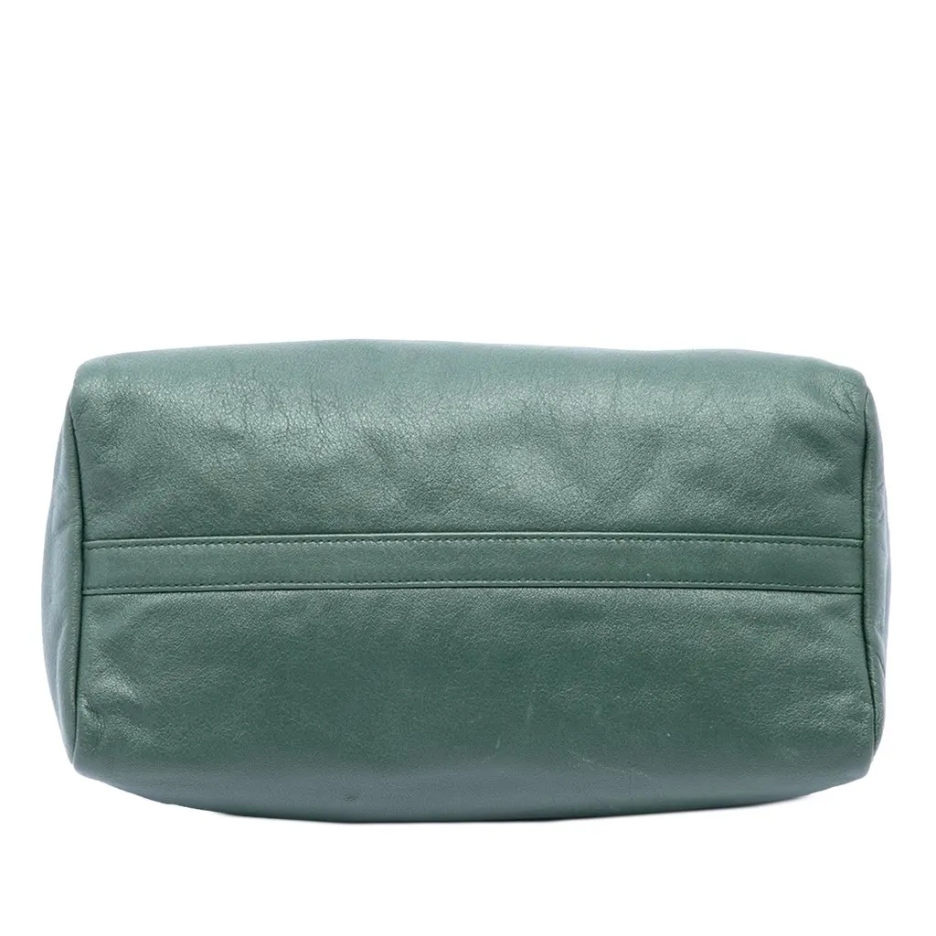 Prada Small Soft Calfskin Evasion Top Handle Green Leather Very good - Inside View