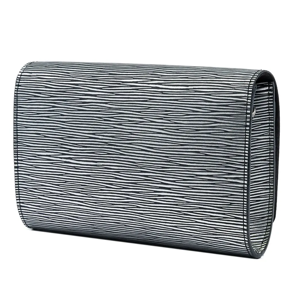 Louis Vuitton Metallic Epi Louise PM Grey Leather Good - Back View
