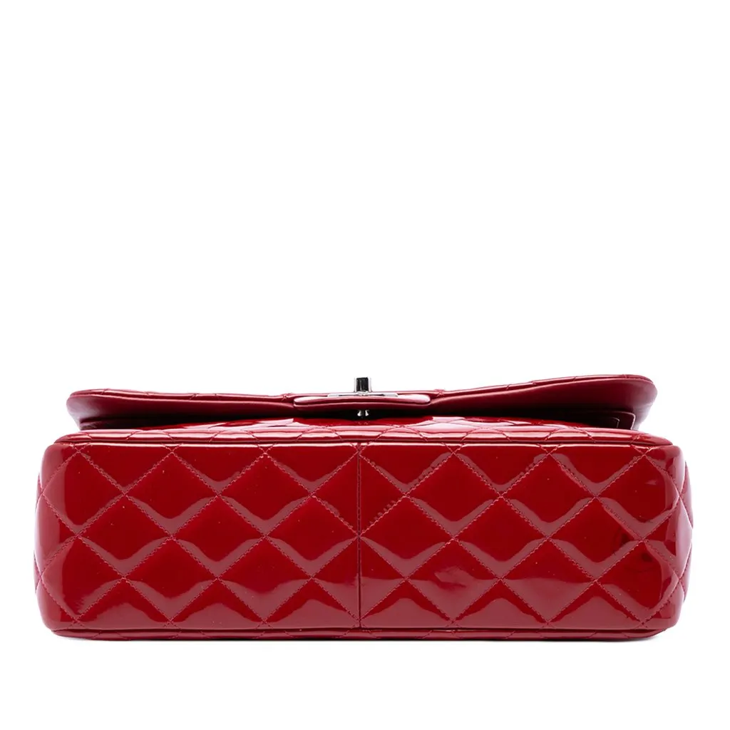 Chanel Jumbo Classic Patent Double Flap Red Leather Very good - Inside View