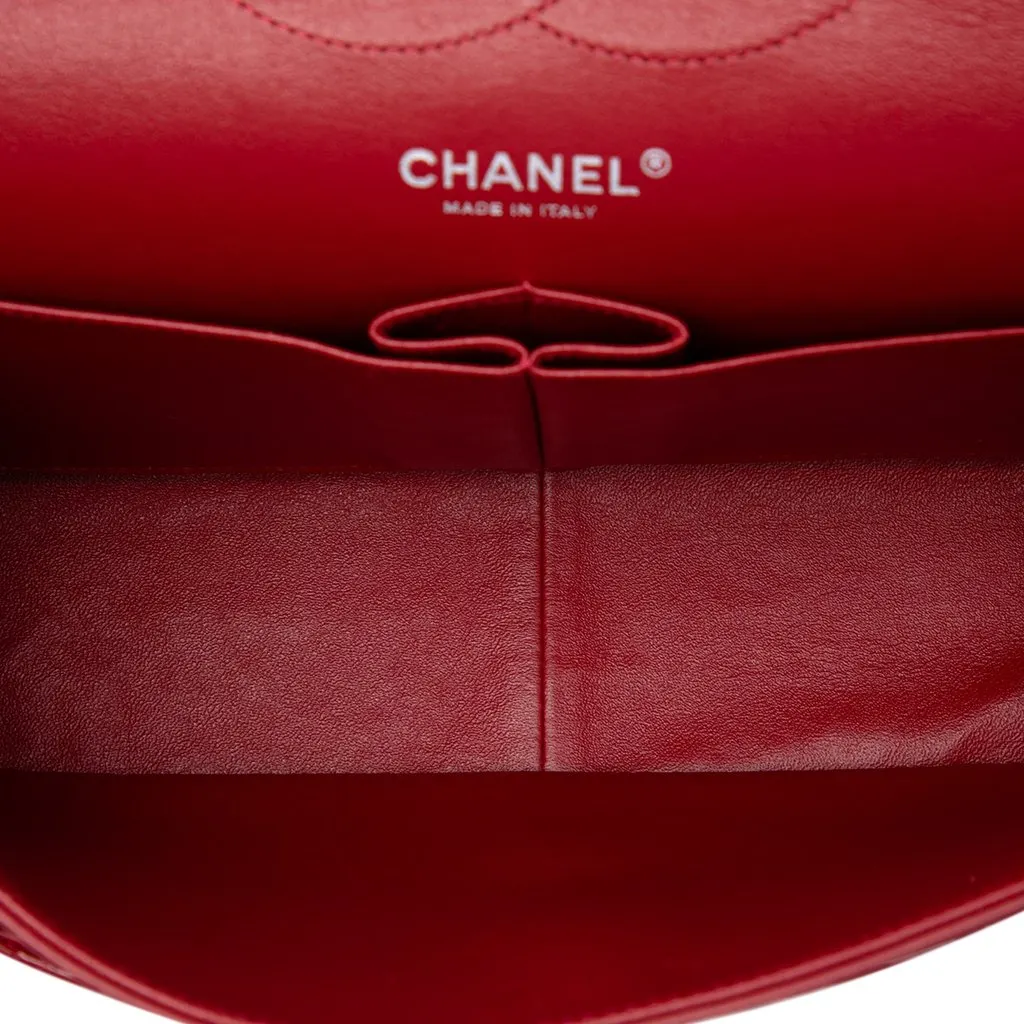 Chanel Jumbo Classic Patent Double Flap Red Leather Very good - Model View
