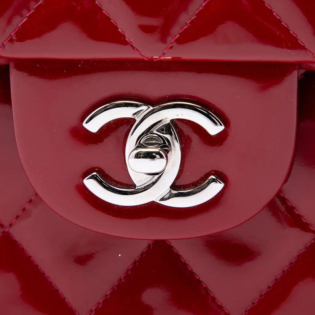 Chanel Jumbo Classic Patent Double Flap Red Leather Very good - Box View