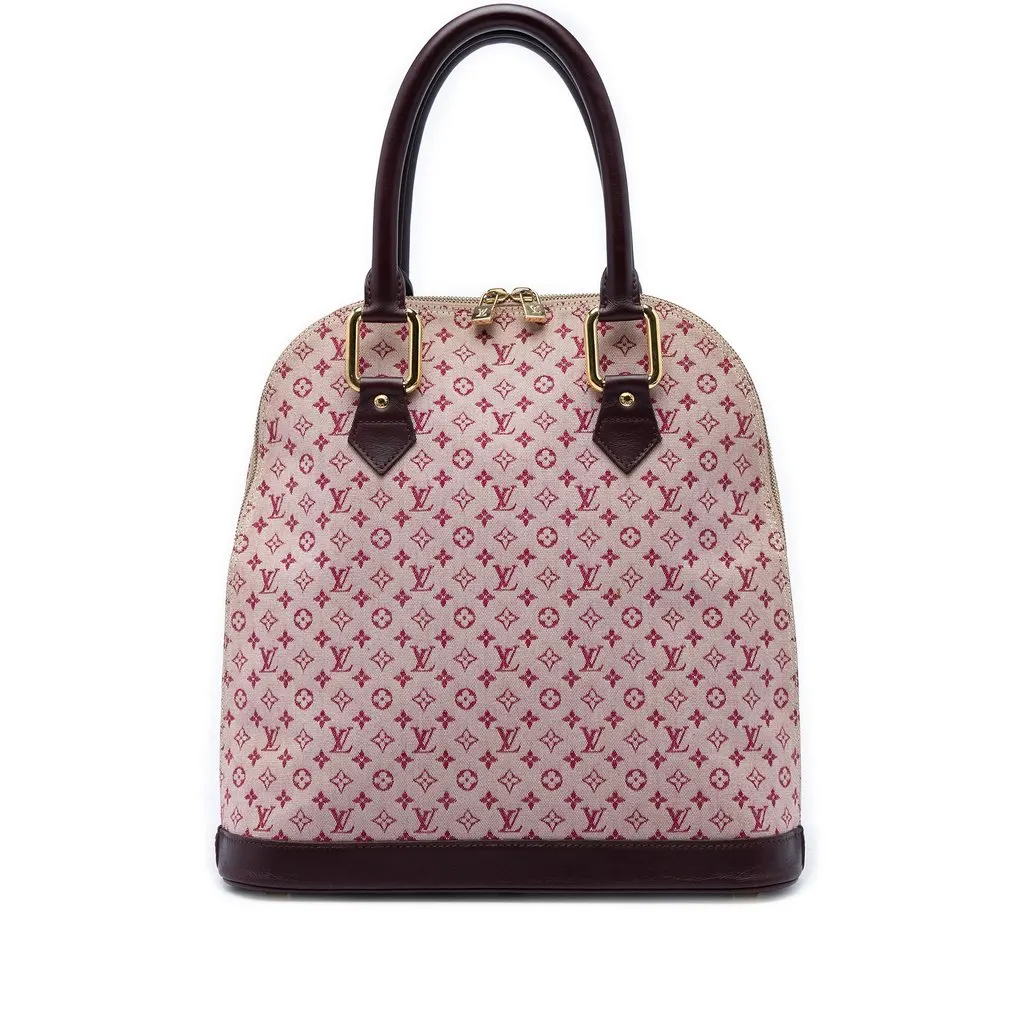 Louis Vuitton Monogram Mini Lin Alma Haut Red Canvas Very good - Front View