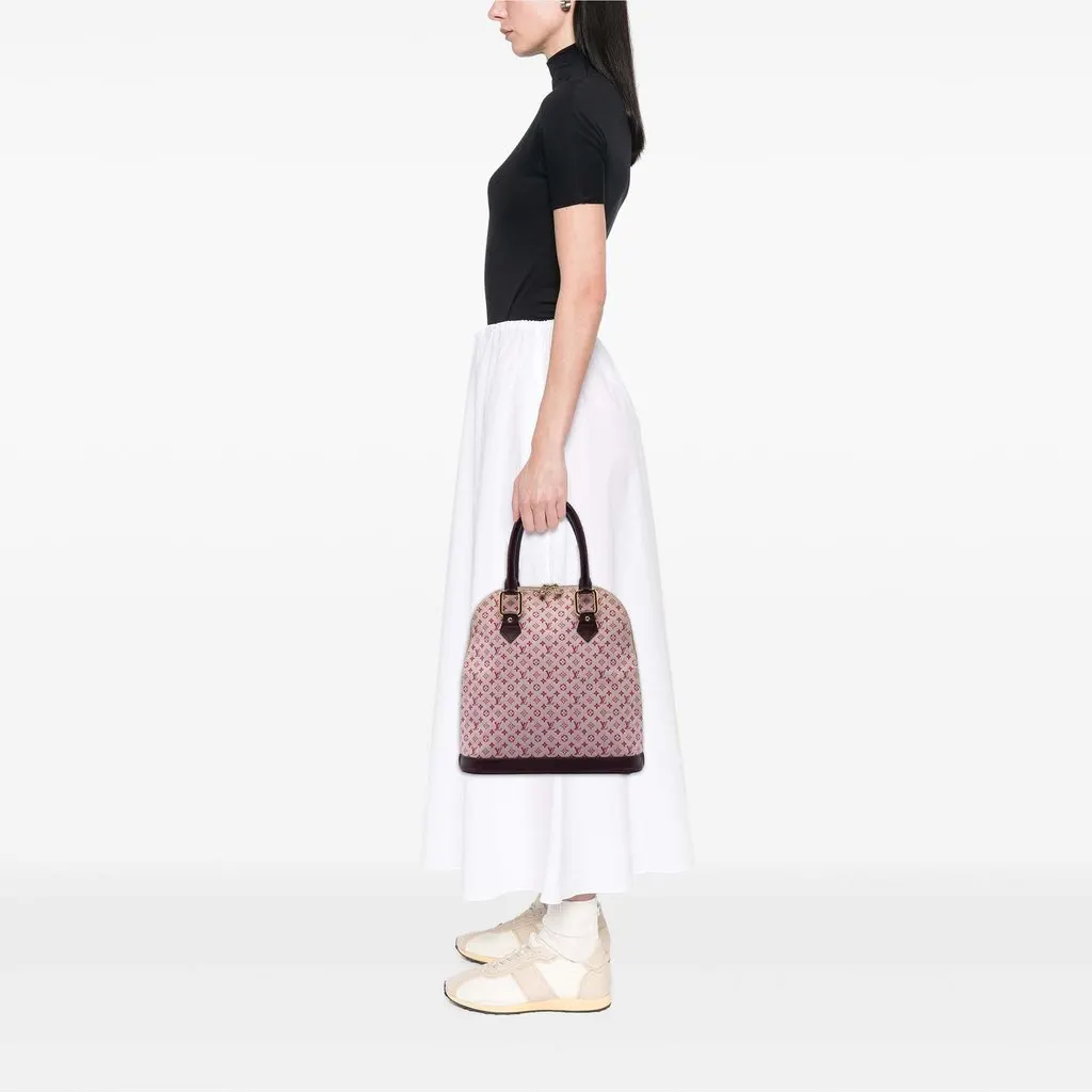 Louis Vuitton Monogram Mini Lin Alma Haut Red Canvas Very good - Box View