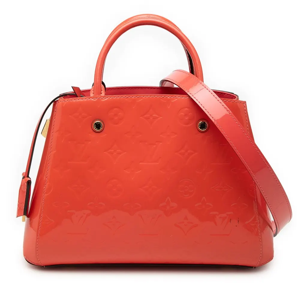 Louis Vuitton Monogram Vernis Montaigne BB Orange Leather Very good - Front View