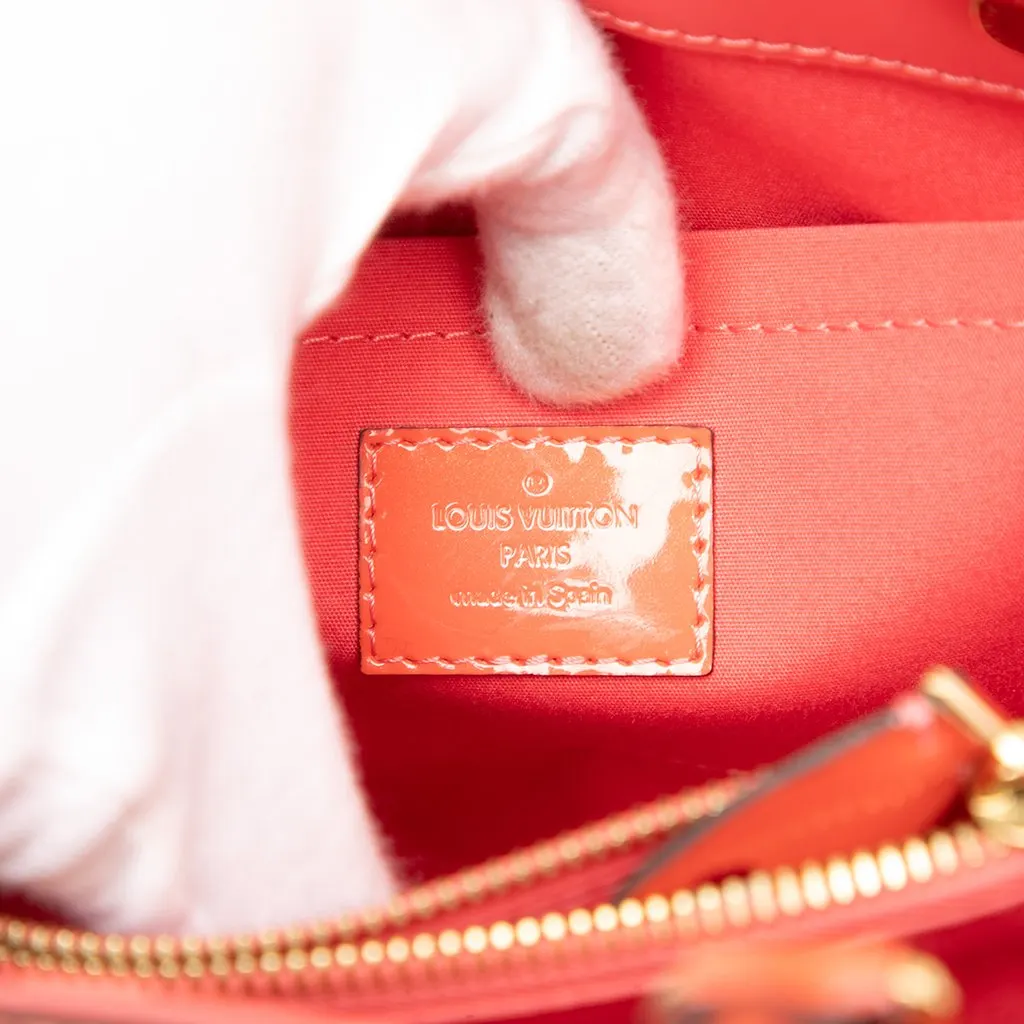 Louis Vuitton Monogram Vernis Montaigne BB Orange Leather Very good - Box View