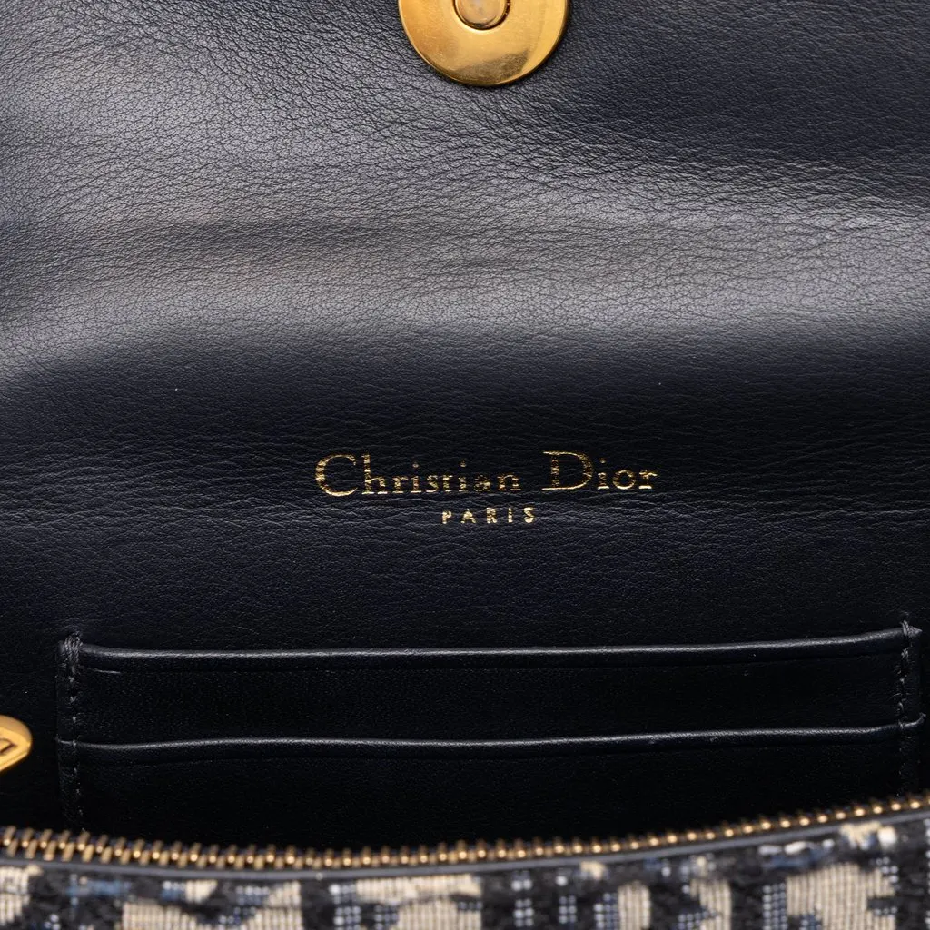 Dior Oblique Canvas Saddle Belt Bag Blue Canvas Very good - Box View