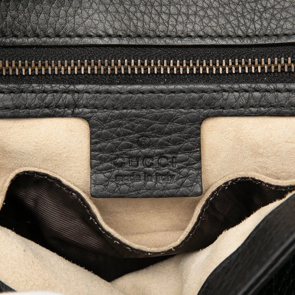 Gucci Medium Calfskin 1973 Chain Shoulder Bag Black Leather Very good - Box View