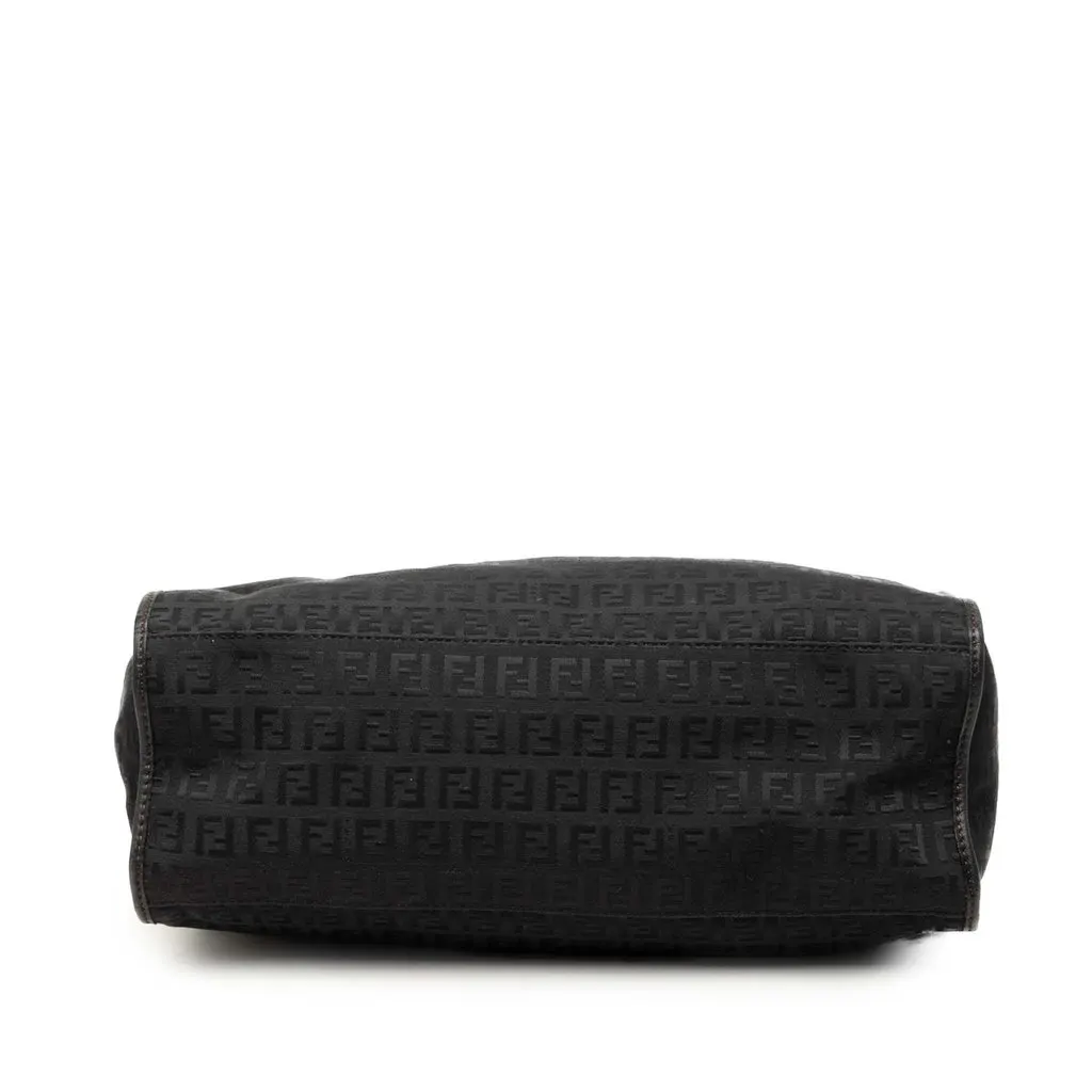 Fendi Zucchino Canvas Tote Black Canvas Good - Inside View