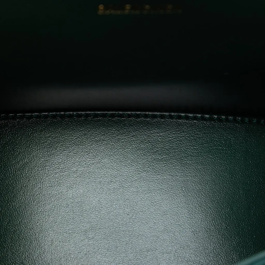 Balenciaga Satin Hourglass Top Handle Bag XS Green Satin Very good - Model View