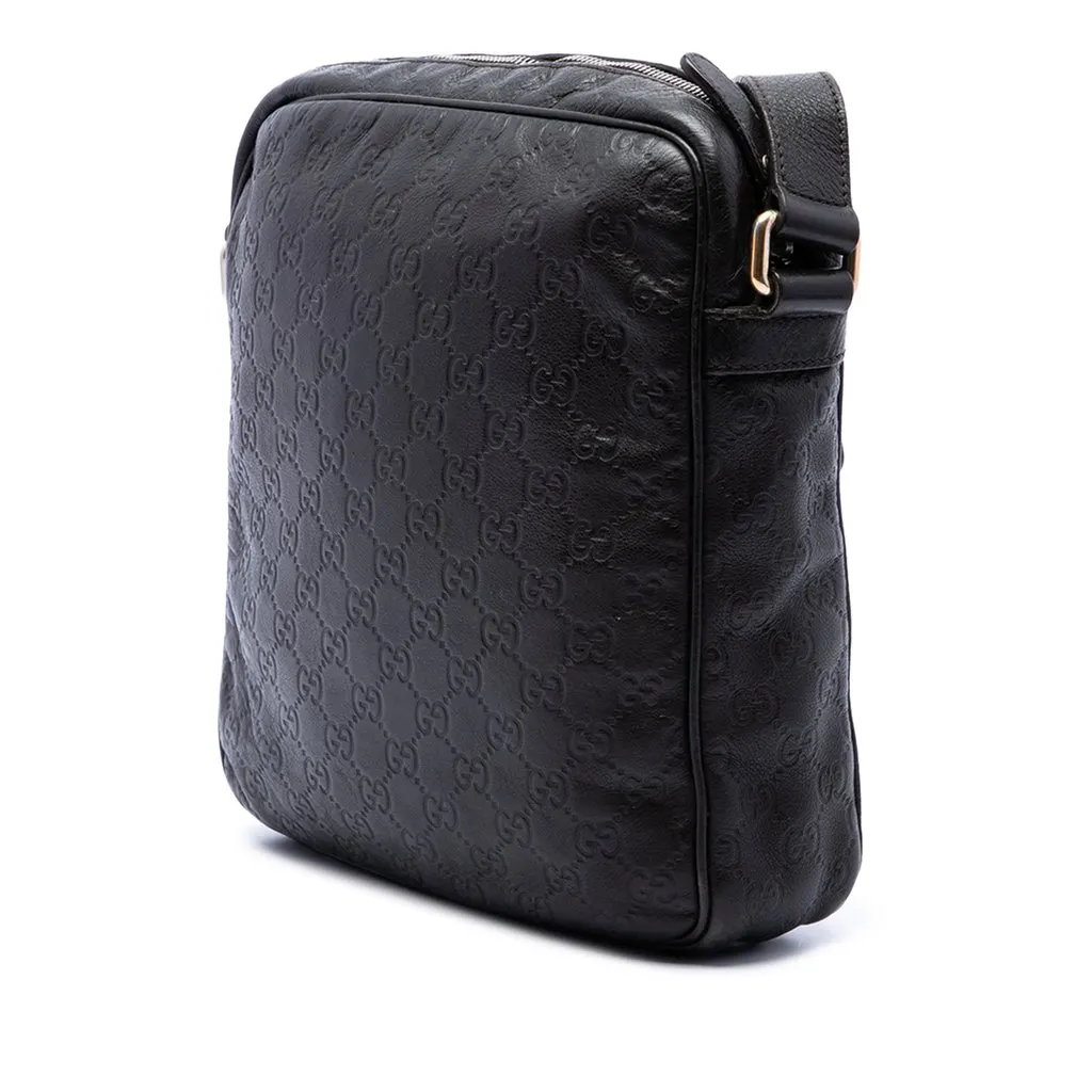 Gucci Guccissima Crossbody Brown Leather Very good - Back View