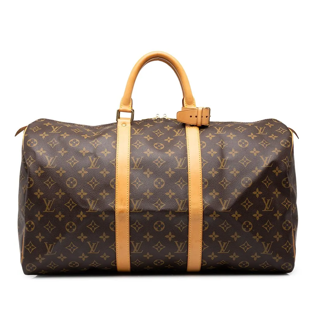 Louis Vuitton Monogram Keepall 50 Brown Canvas Very good - Front View