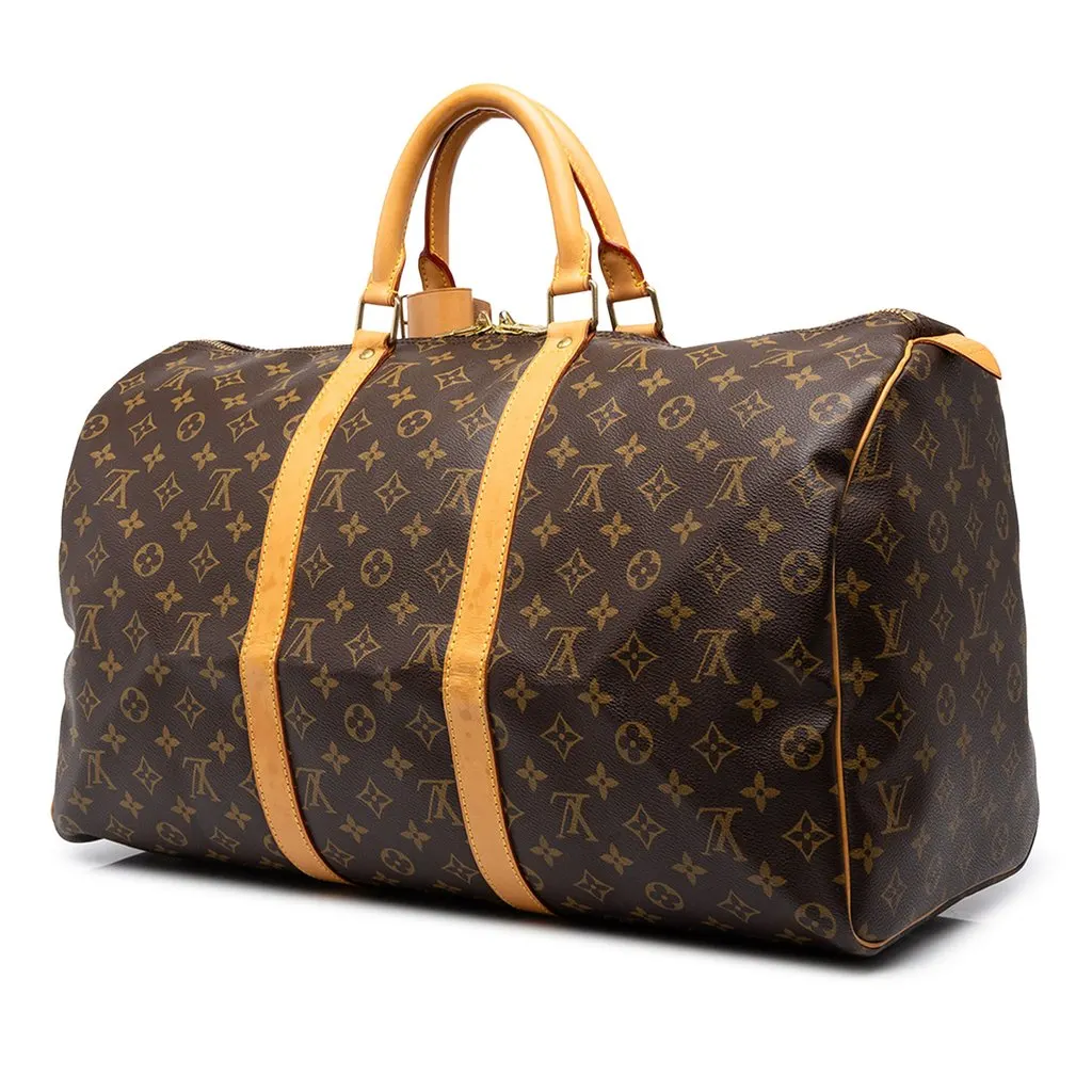 Louis Vuitton Monogram Keepall 50 Brown Canvas Very good - Back View
