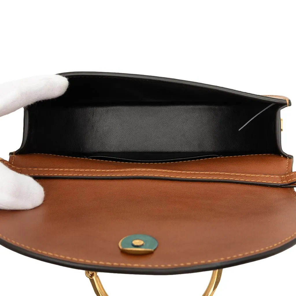 Chloé Mini Calfskin Nile Bracelet Satchel Brown Leather Very good - Model View