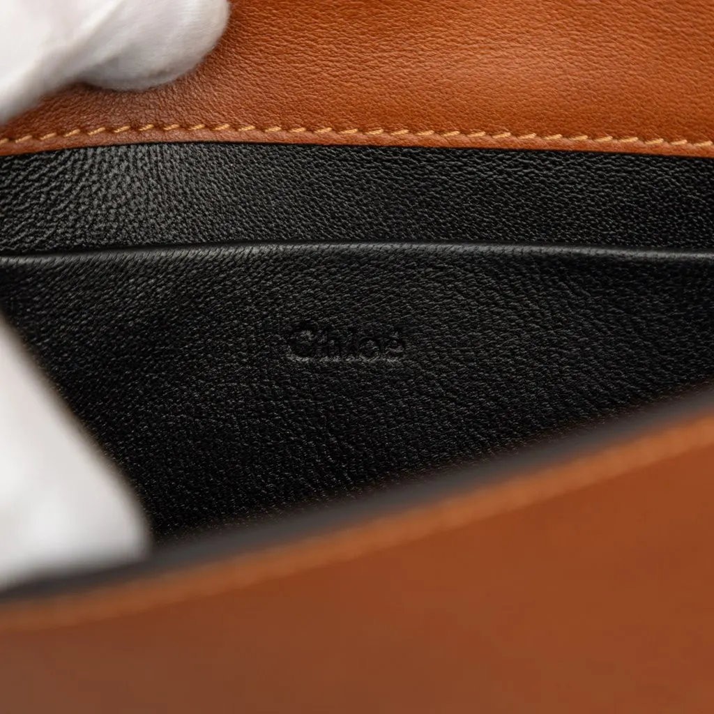 Chloé Mini Calfskin Nile Bracelet Satchel Brown Leather Very good - Box View