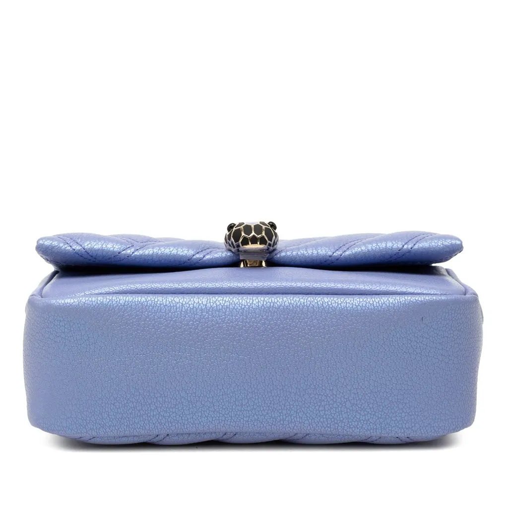 Bvlgari Leather Serpenti Cabochon Chain Crossbody Purple Leather Very good - Inside View