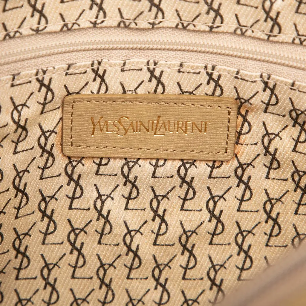Saint Laurent Coated Canvas Giraffe Print Clutch Grey Canvas Very good - Box View