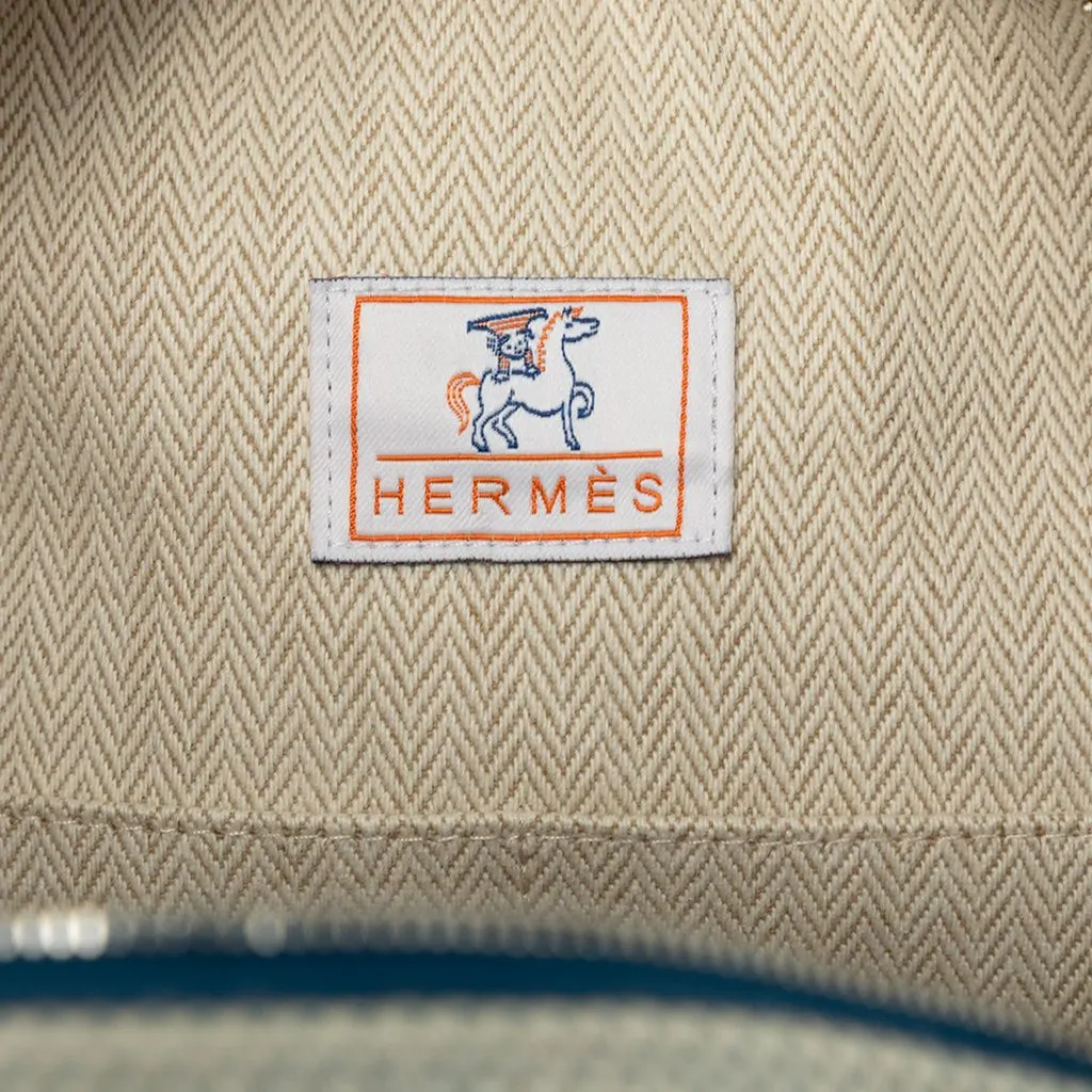 Hermès Large Toile Bride A Brac Cabriole Case Blue Very good - Box View