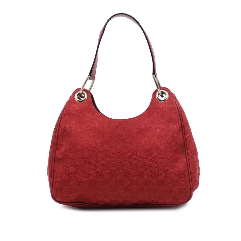 Gucci GG Canvas Colbert Shoulder Bag Red Good - Front View