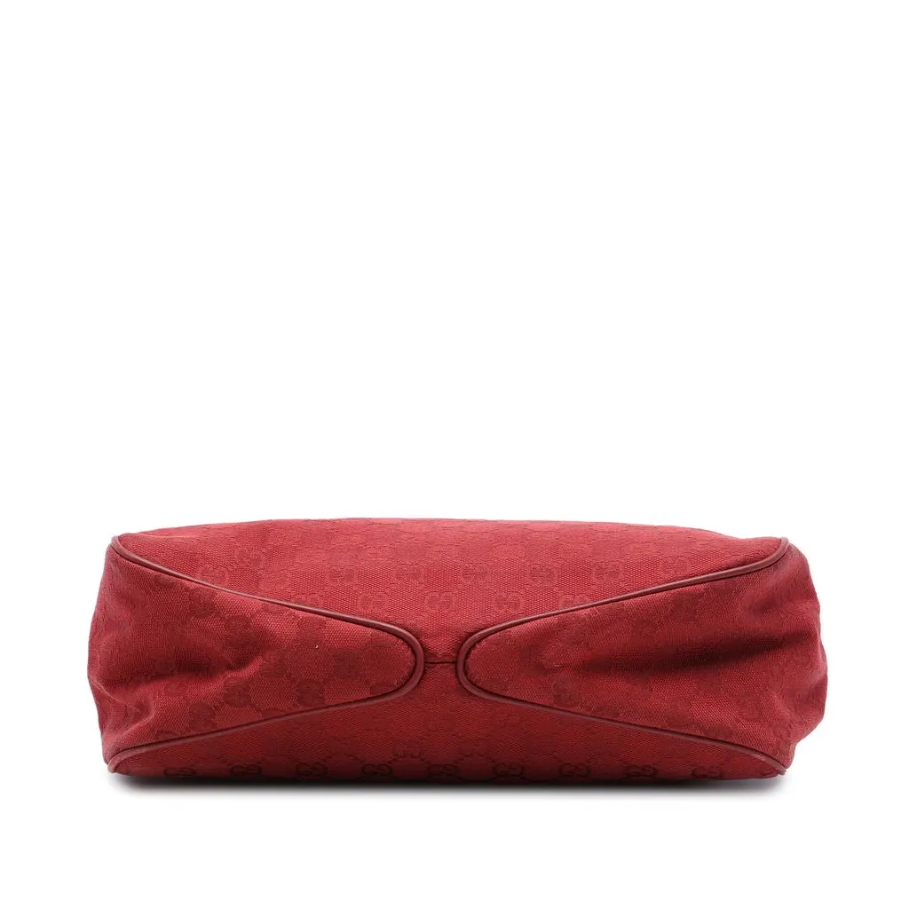 Gucci GG Canvas Colbert Shoulder Bag Red Good - Inside View