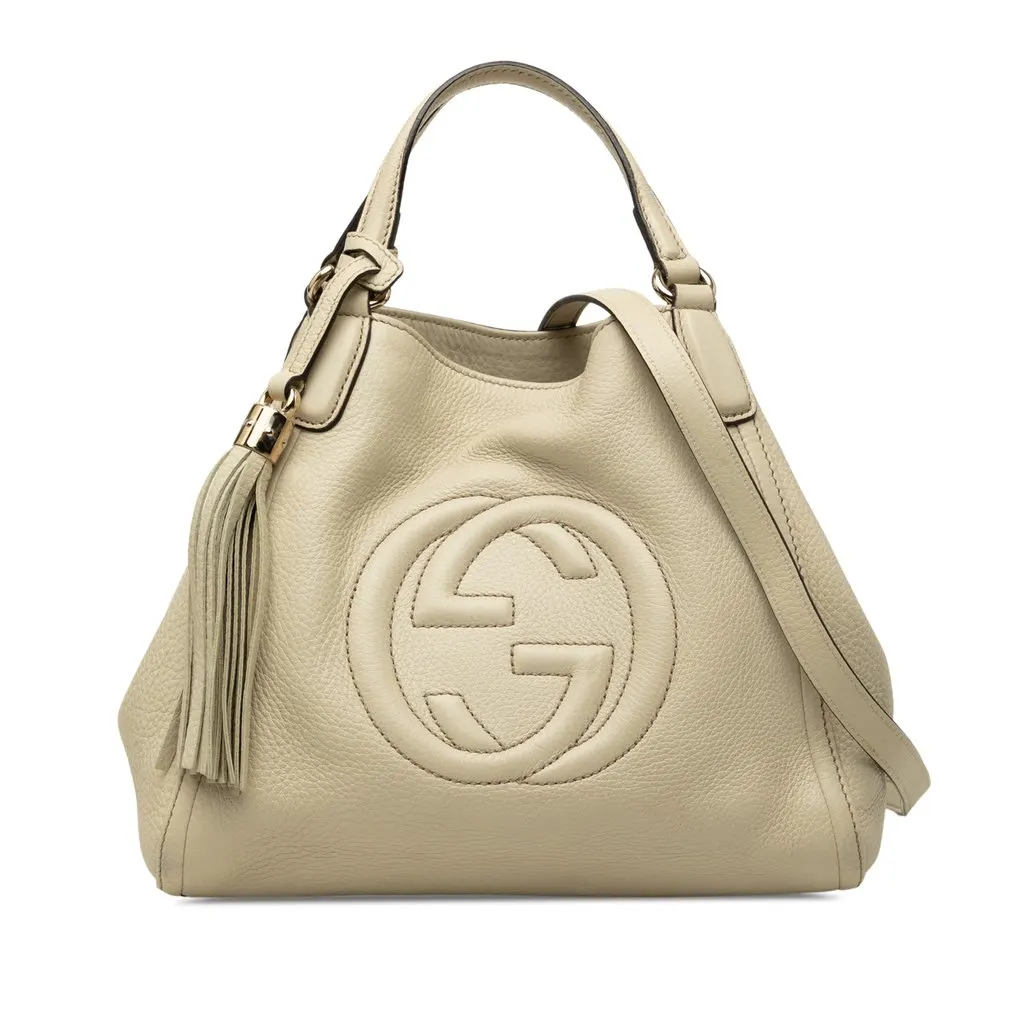 Gucci Small Leather Soho Satchel Brown Leather Very good - Front View