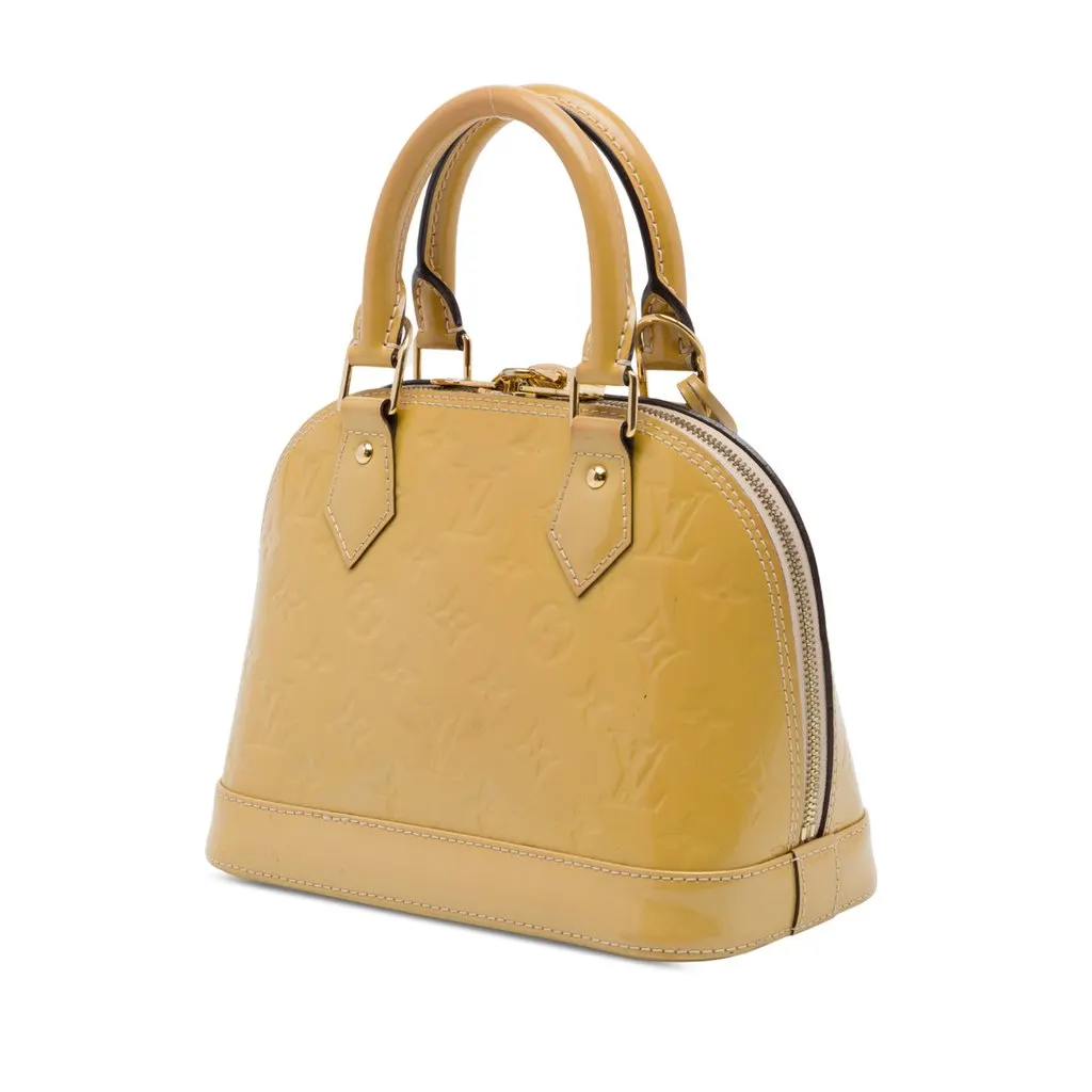 Louis Vuitton Monogram Vernis Alma BB Yellow Leather Very good - Back View
