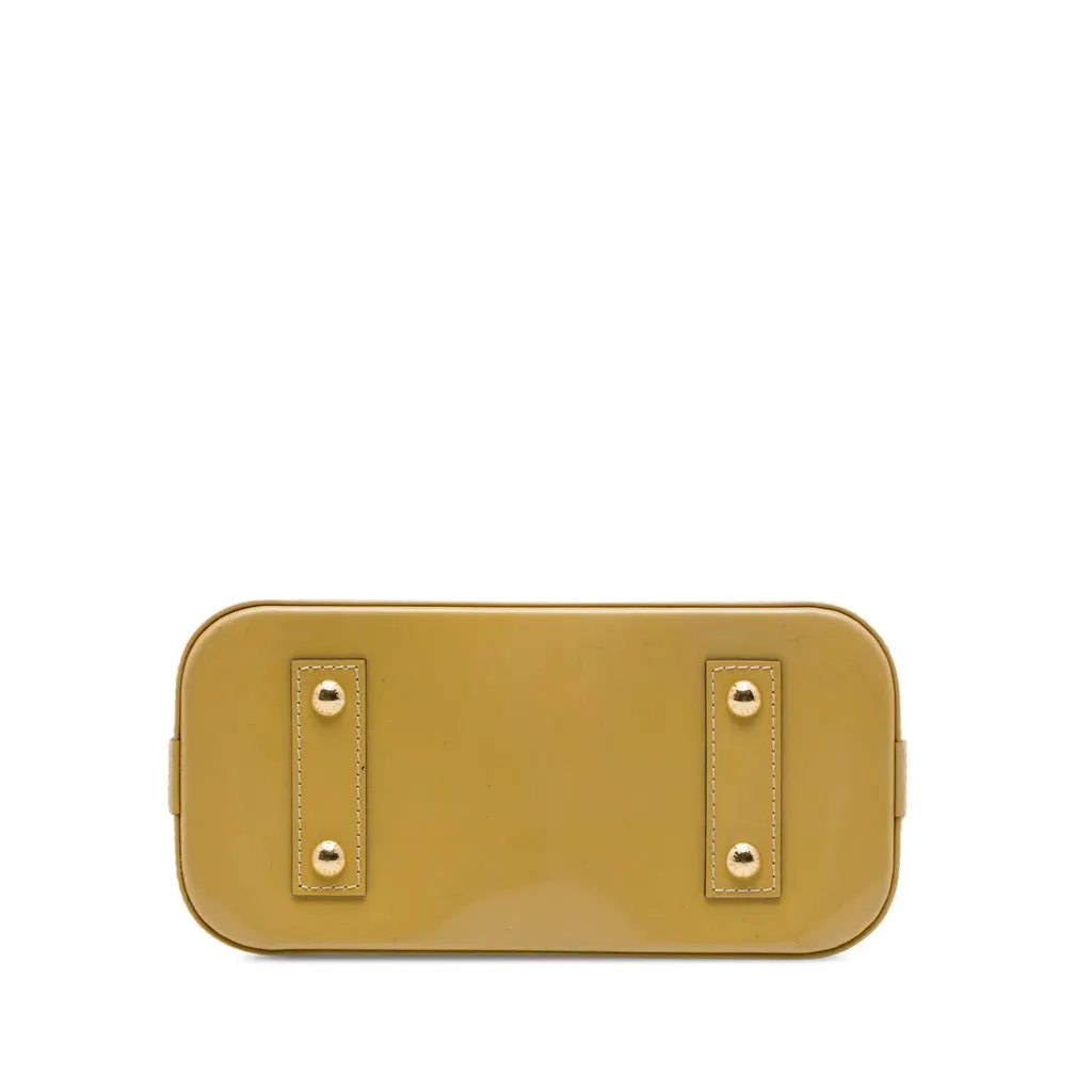 Louis Vuitton Monogram Vernis Alma BB Yellow Leather Very good - Inside View