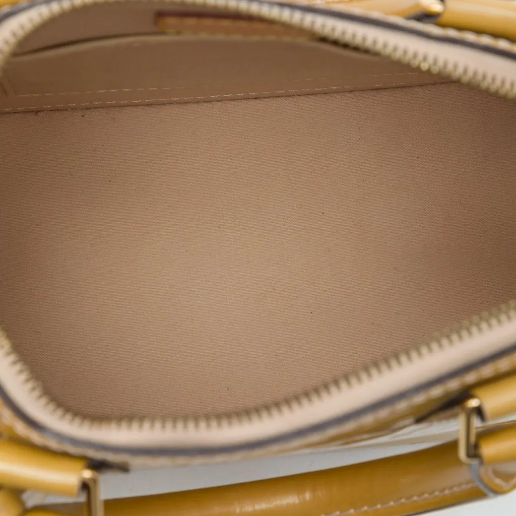 Louis Vuitton Monogram Vernis Alma BB Yellow Leather Very good - Model View