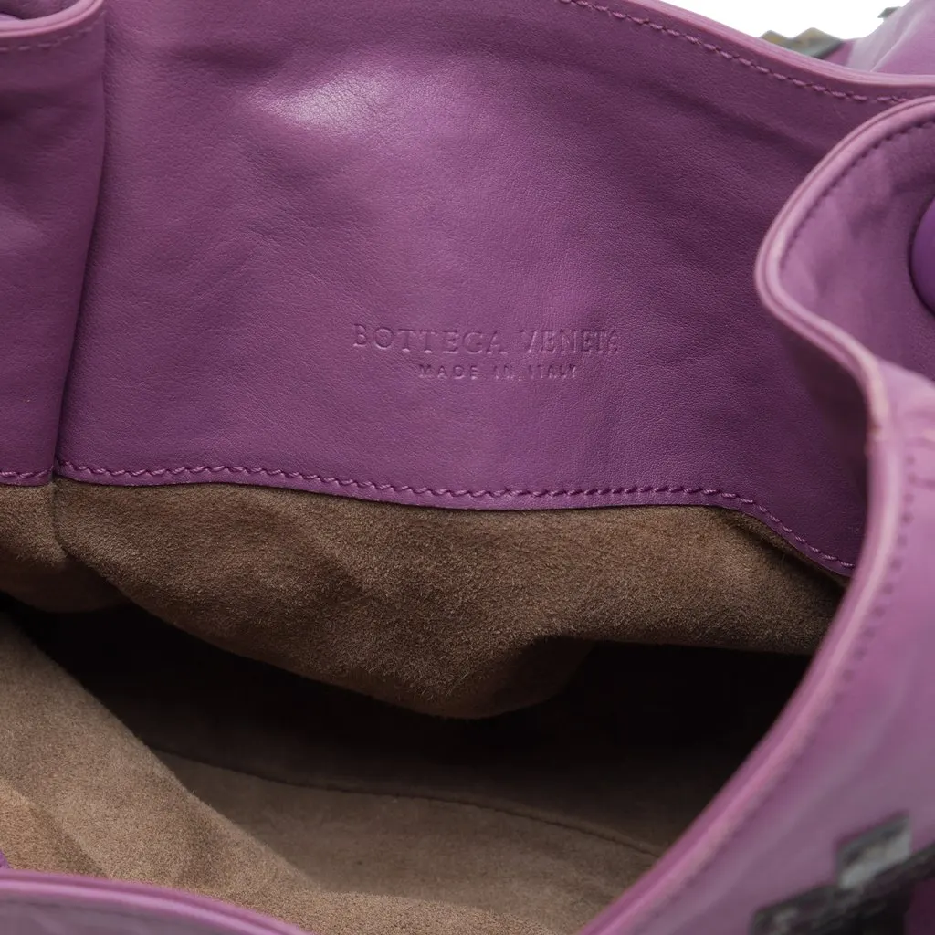 Bottega Veneta Vitello Mosaico Laque Tote Purple Leather Very good - Box View