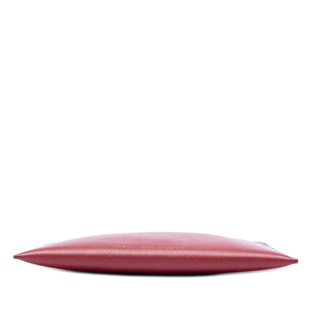 Prada Saffiano Clutch Red Leather Very good - Inside View