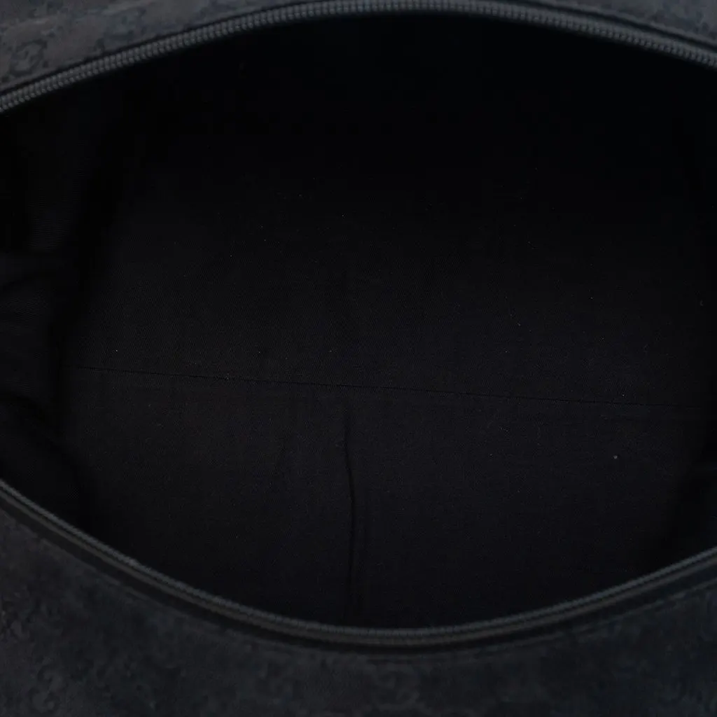 Gucci GG Canvas Web Travel Bag Black Very good - Model View