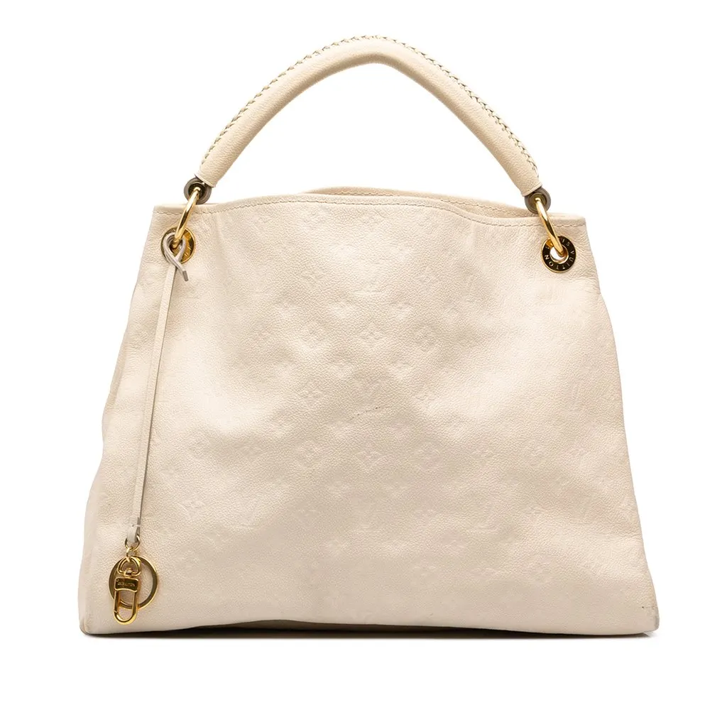 Louis Vuitton Monogram Empreinte Artsy MM White Leather Good - Front View